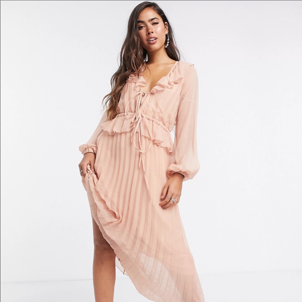 ASOS Sz 6 pleated midi dress dress